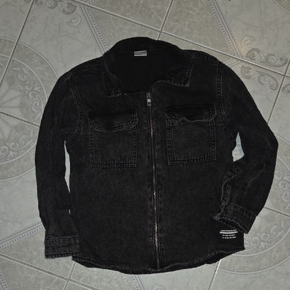 Kids Black Denim Jacket